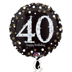 Foil Balloon 40th Birthday - Sparkling